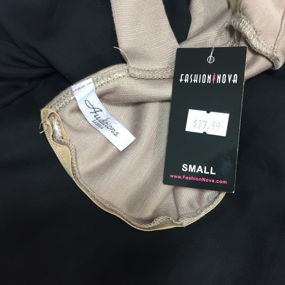 Fashion Nova Beige Party Dance Dress Small NWT $28 - Picture 8 of 8